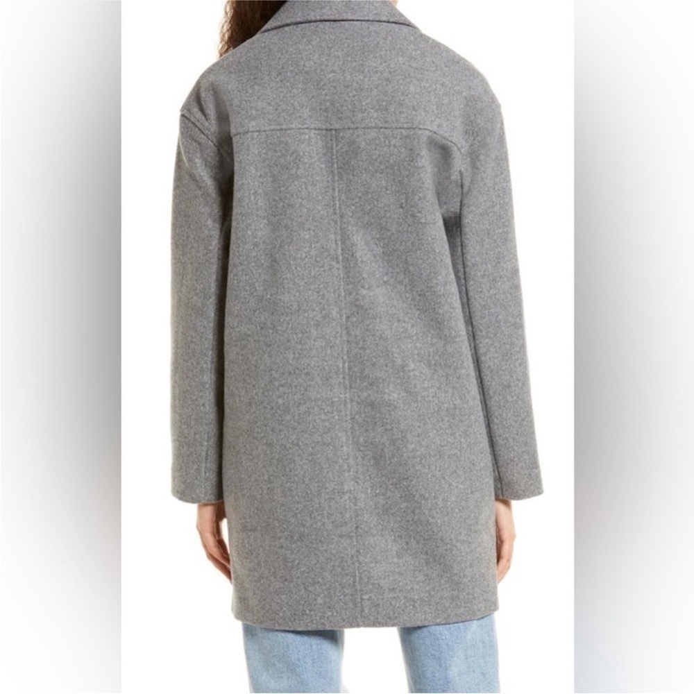 Topshop Riley Long Coat in Grey Marl - Picture 5 of 11